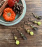 Recycled vintage stitch markers for knitting and crochet, set of 6