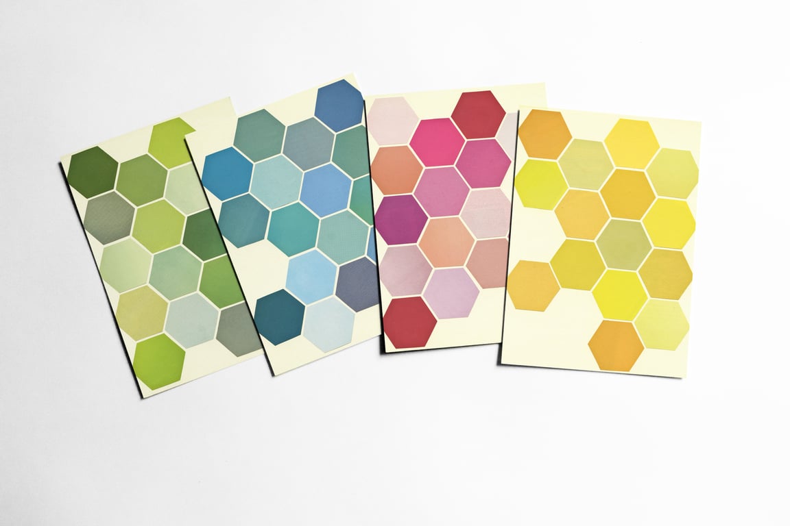 Geometric Postcard Set - The Honeycomb Set