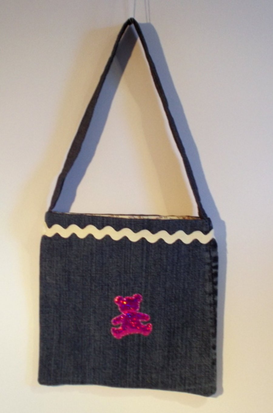 Mini denim tote bag