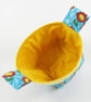 Bright and Cheerful Patchwork Table Top Sewing Basket and Pincushion Set - Image 8