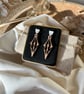Enchanted Elven Filigree Walnut Wood Earrings - Image 10