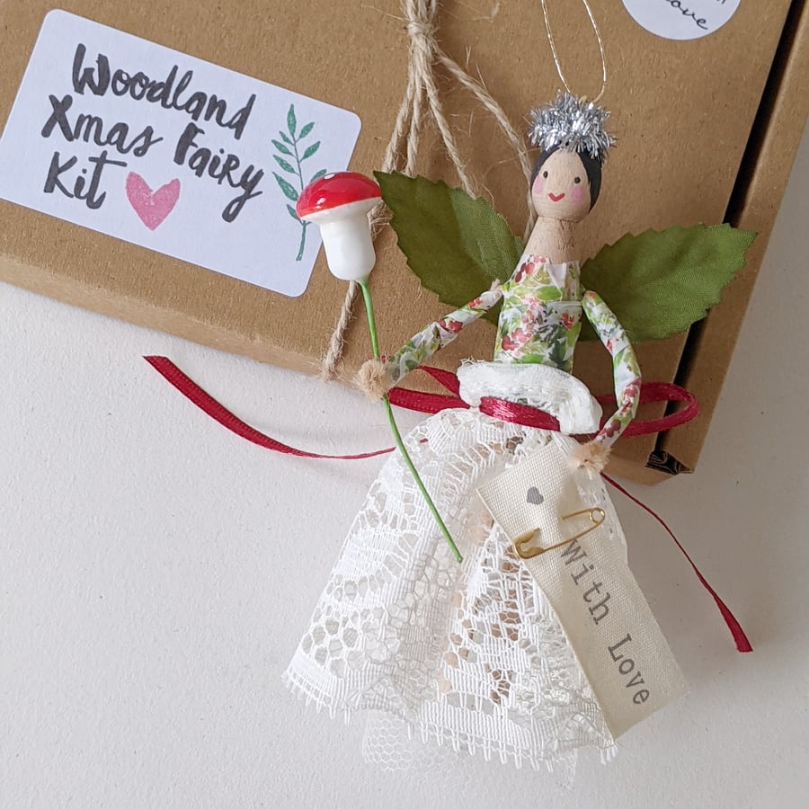 Woodland Xmas Fairy Kit Hanging Decoration