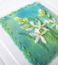 HAND EMBROIDERED GREETINGS CARD ON HAND DYED FABRIC - Image 2