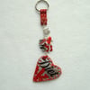 coke heart bag charm/ keyring