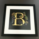 BlackBerry Blackbird Gilded Letter B Artwork 