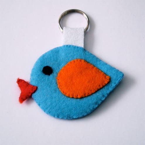 Cute Bird Keyring - UK Free Post