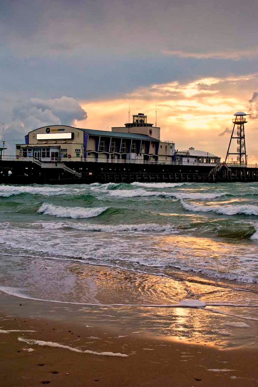 Bournemouth Pier And Beach Dorset England Photograph Print