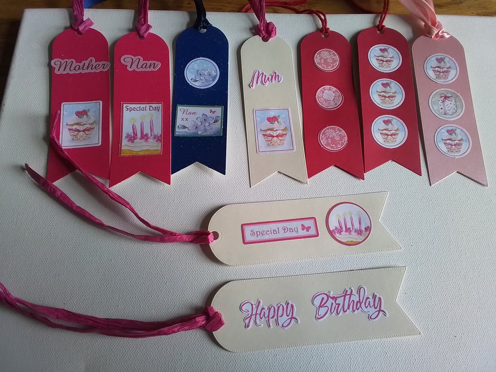 Gift tags. Birthday gift tags. Handmade gift tags. Ref 186