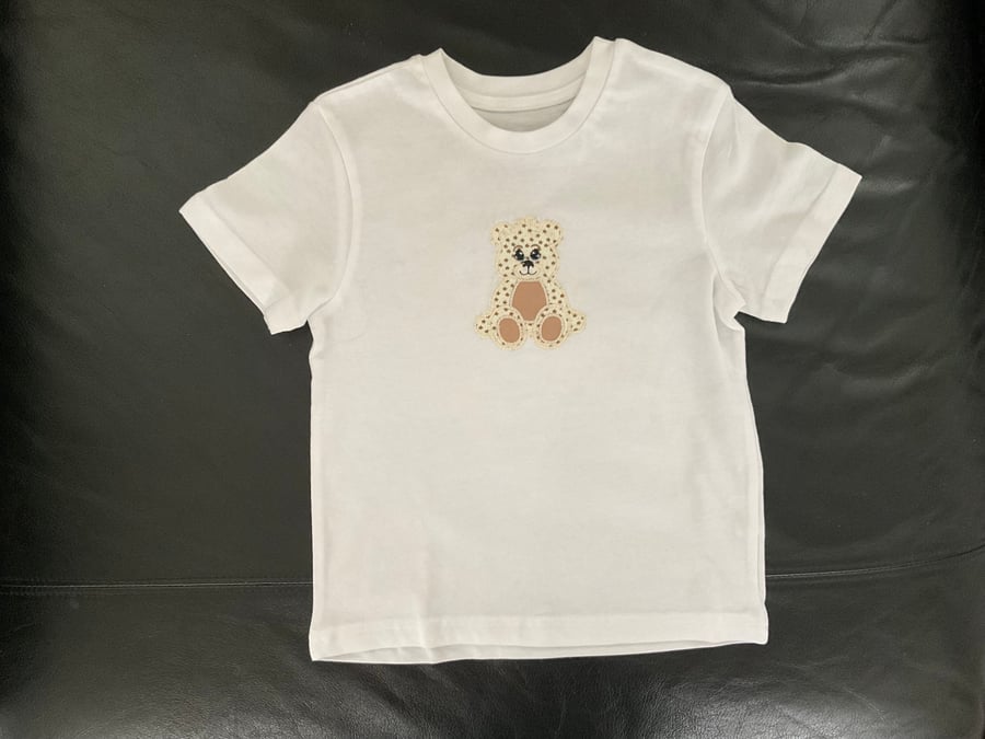 Appliqué bear Children’s T-Shirts