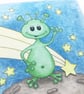 Little Alien Card - Blank Card - Birthday Card - Image 5