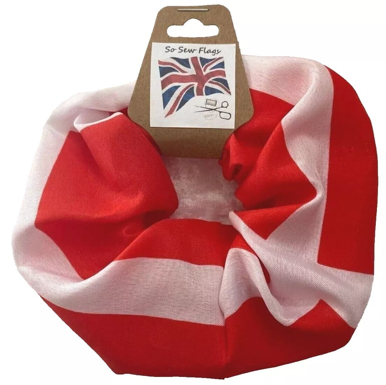 Denmark Danish Flag Hair Scrunchie Scrunchies Accessory Band Elastic