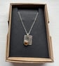  Citrine Necklace with Textured Silver - Image 3