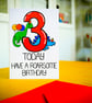 Birthday Card 3 Year Old Card, 3rd Today Have A Roarsome Birthday, Age Birthday  - Image 2
