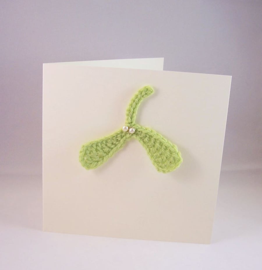 Mistletoe Card - removable Christmas decoration (light)