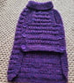 Hand knitted  purple dog coat  - Image 2