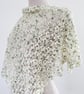 Snowdrops, an Asymetrical Crochet Shawl in Merino Wool - Image 8