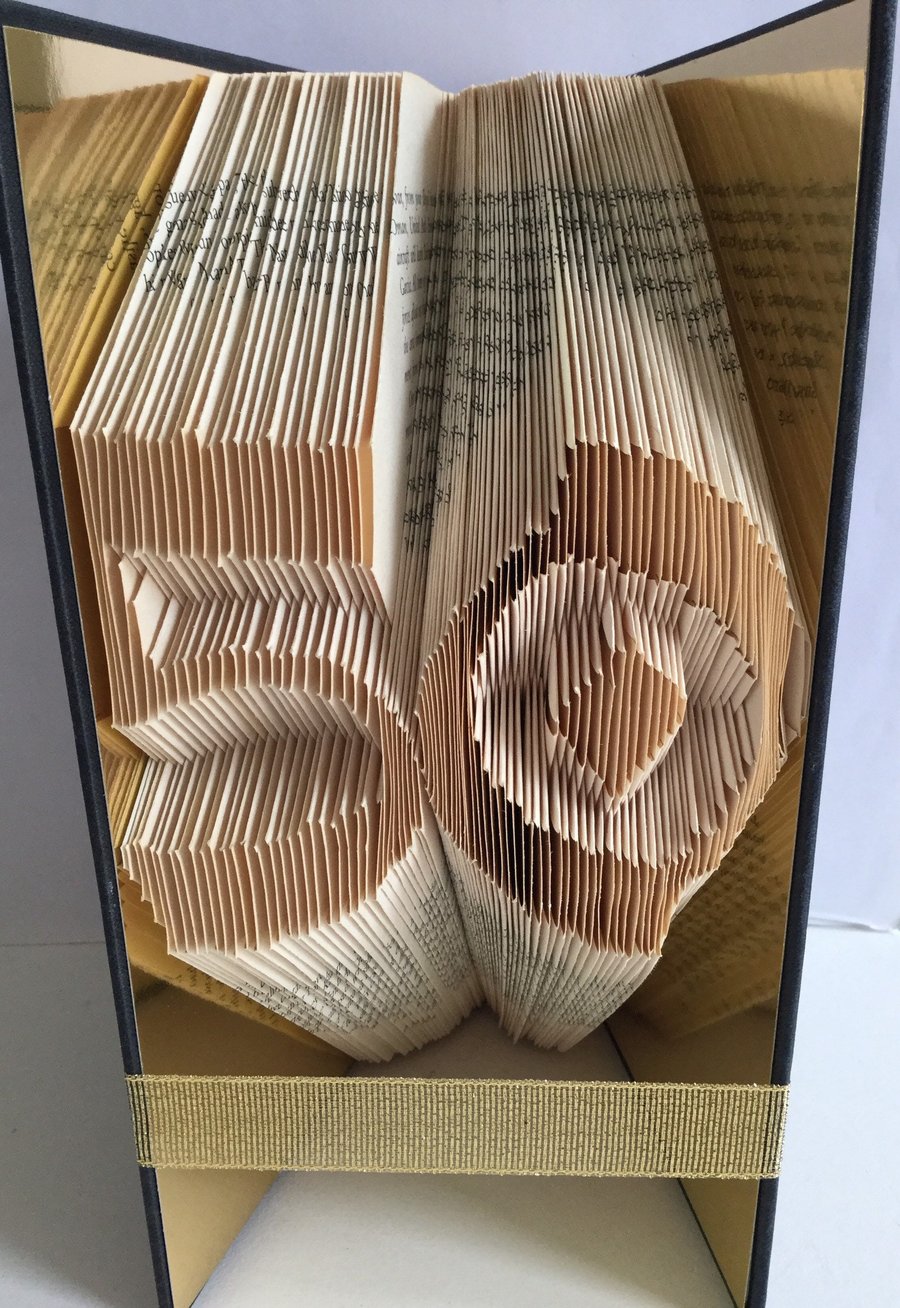 50th Wedding Anniversary Book Fold, 50th Wedding Gift, Golden Wedding Anniversar