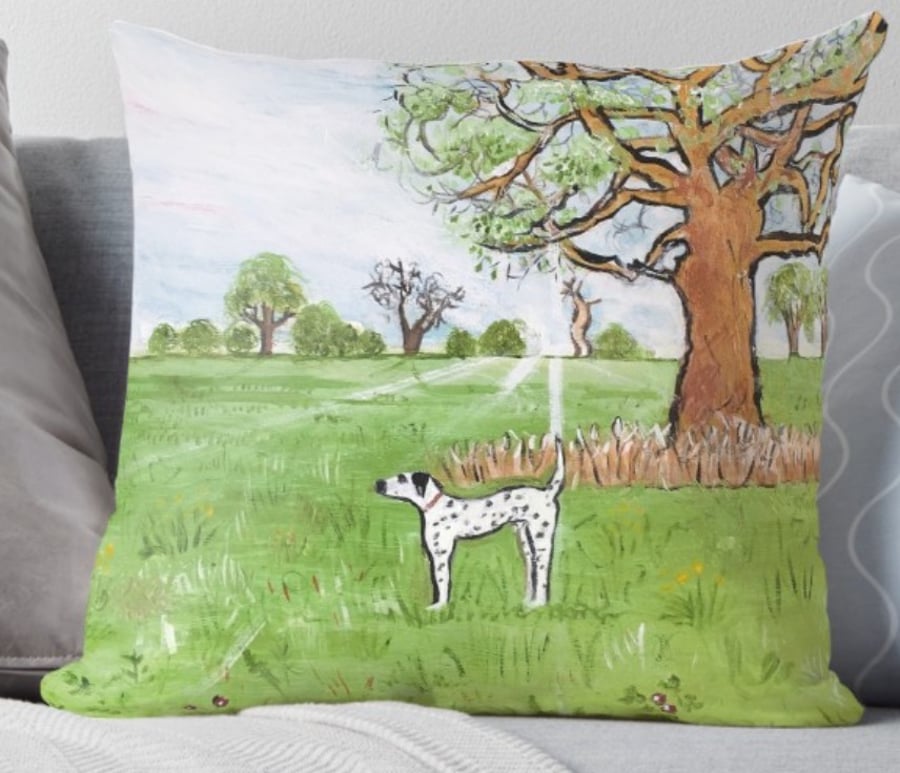 Throw Cushion Featuring The Painting 'Tuesday Afternoon’