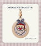 Embroidered Santa Christmas Tree Ornament, Handmade Cross Stitch Wooden Bauble - Image 5
