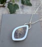 Sterling Silver Garden Moss Agate Statement Gemstone Necklace - JBJ2079 - Image 7