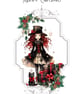 Cute Goth Gothic Alternative Christmas or Gothmas Card - Image 2