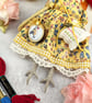 Sappho,  A Tiny Hand Embroidered Goldfinch Folk Art Doll - Image 4