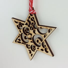 Mini wooden star