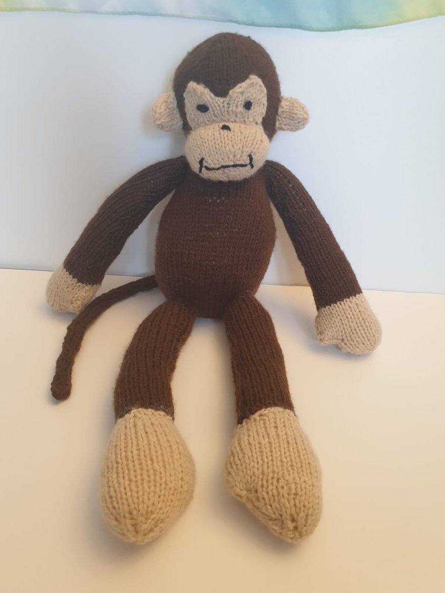 Hand knitted Monkey toy