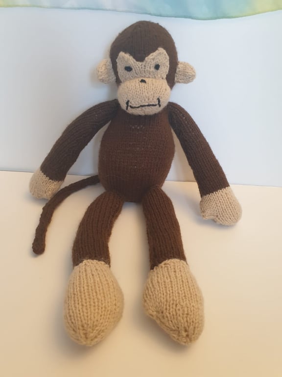 Hand knitted Monkey toy