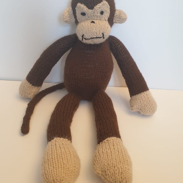 Hand knitted Monkey toy