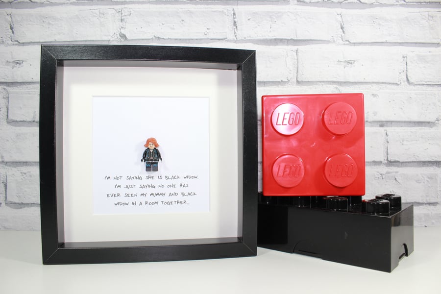 MOTHERS DAY - Black Widow - Framed lego minifigure - Awesome gift - mum - mummy