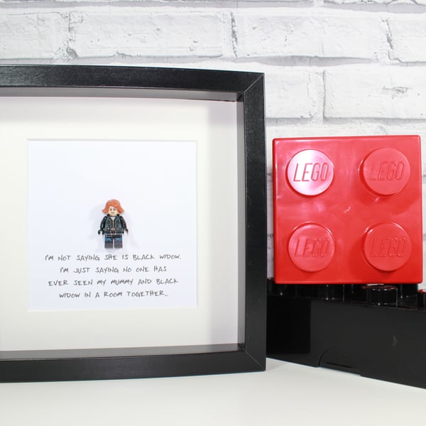 MOTHERS DAY - Black Widow - Framed lego minifigure - Awesome gift - mum - mummy