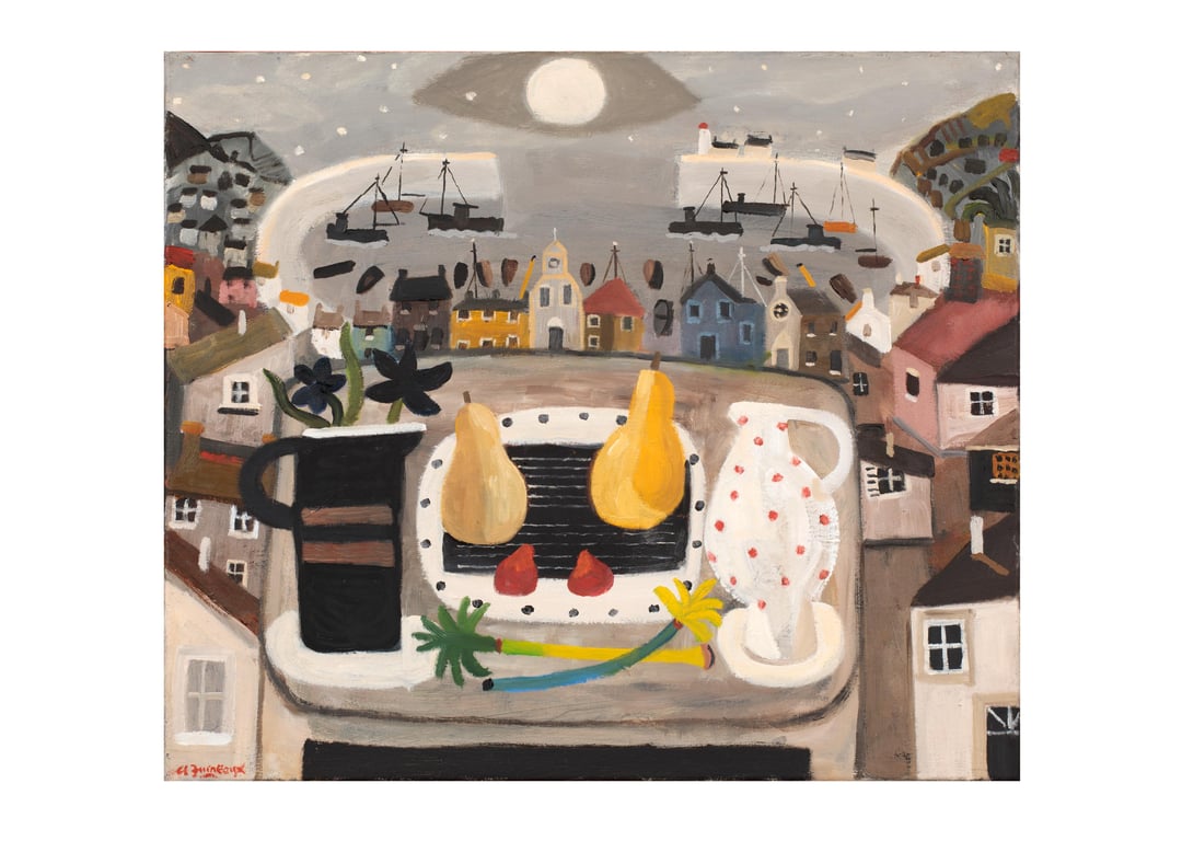 Spotty Jug . Signed and titled Collectors Tintoretto Gesso Print 45x32cms Image 