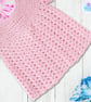 Crochet baby set, layette. Pink baby coat, cardigan, hat and shoes 0-3 mths. - Image 3