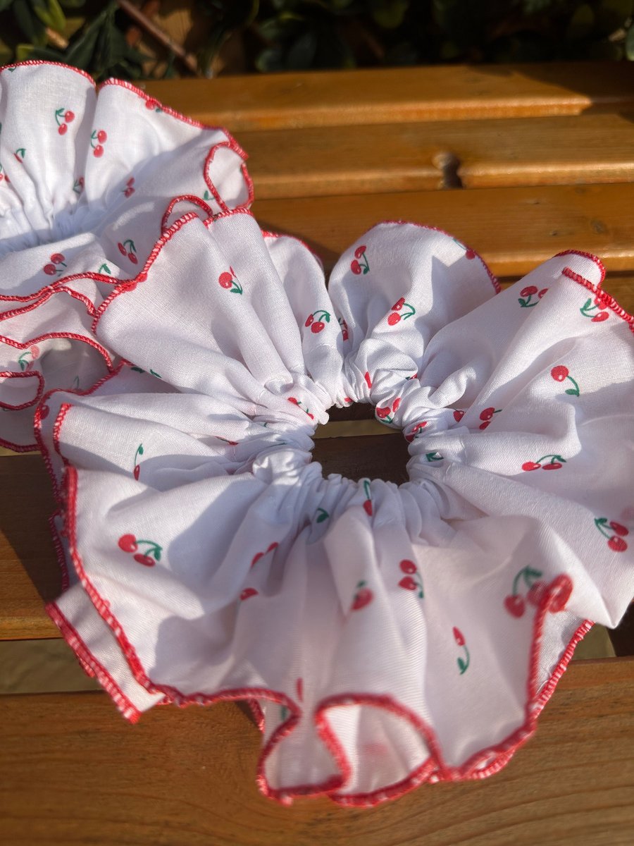 Queen Scrunchies, Frill Scrunchies, Ruffle Scrunchies, XXL Scrunchies, Cherry Sc