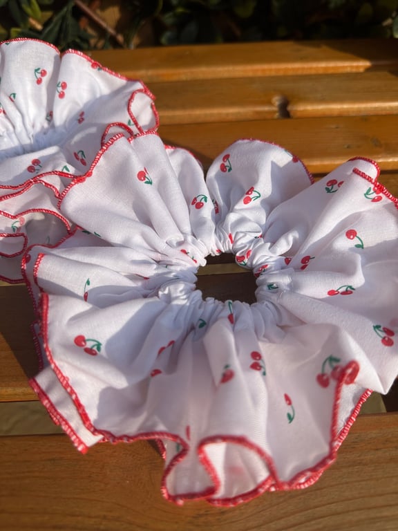 Queen Scrunchies, Frill Scrunchies, Ruffle Scrunchies, XXL Scrunchies, Cherry Sc
