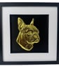 Boston Terrier Framed Wall Art, Gold or Silver Leaf Dog Gift