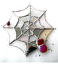 Spiders Web Suncatcher Stained Glass with Red Spider and Ladybird 046 - Image 6