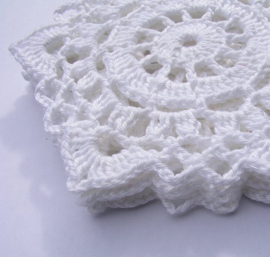 Small crochet doily set of 4