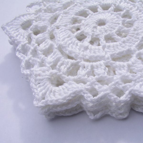 Small crochet doily set of 4