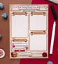 A5 Daily Quest Planner Tear Off To-Do list - RPG Adventure DnD Notepad