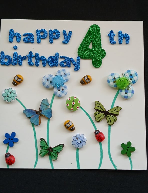 4th birthday card 