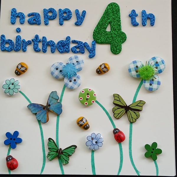 4th birthday card 