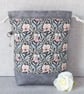 Project bag, drawstring bag, floral, Liberty - Image 9