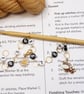 Row Counter Chain with White Number Beads, Enamel Brown Cow and Daisy - Image 9
