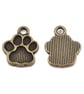 20 Bronze Tone Dog Paw Charms, 15x12mm Jewellery Making Craft Supplies - Image 2