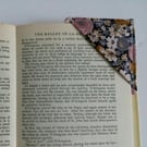 Corner bookmark, floral print, bookmark, pocket money gift, teacher, book lover