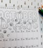 2027 Personalised Colouring Wall Calendar with Journal Prompts - Image 9