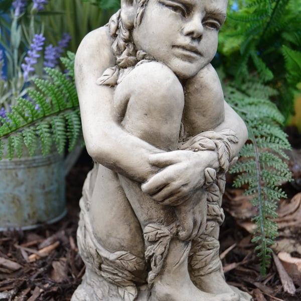 Ivy the Wood Sprite Fairy Stone Garden Ornament