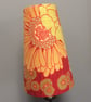 70s Orange Floral LARGO by Sidlaw Textiles VIntage Fabric Lampshade option  - Image 2